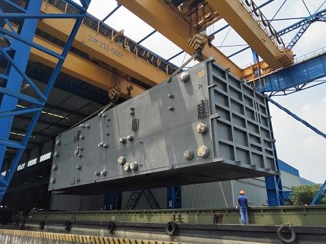 石化工程公司设计,杭氧厂内组装的最大外形尺寸的整装冷箱——浙江
